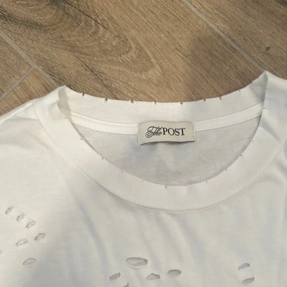 Distressed White Free Bird T-Shirt - Picture 3 of 6